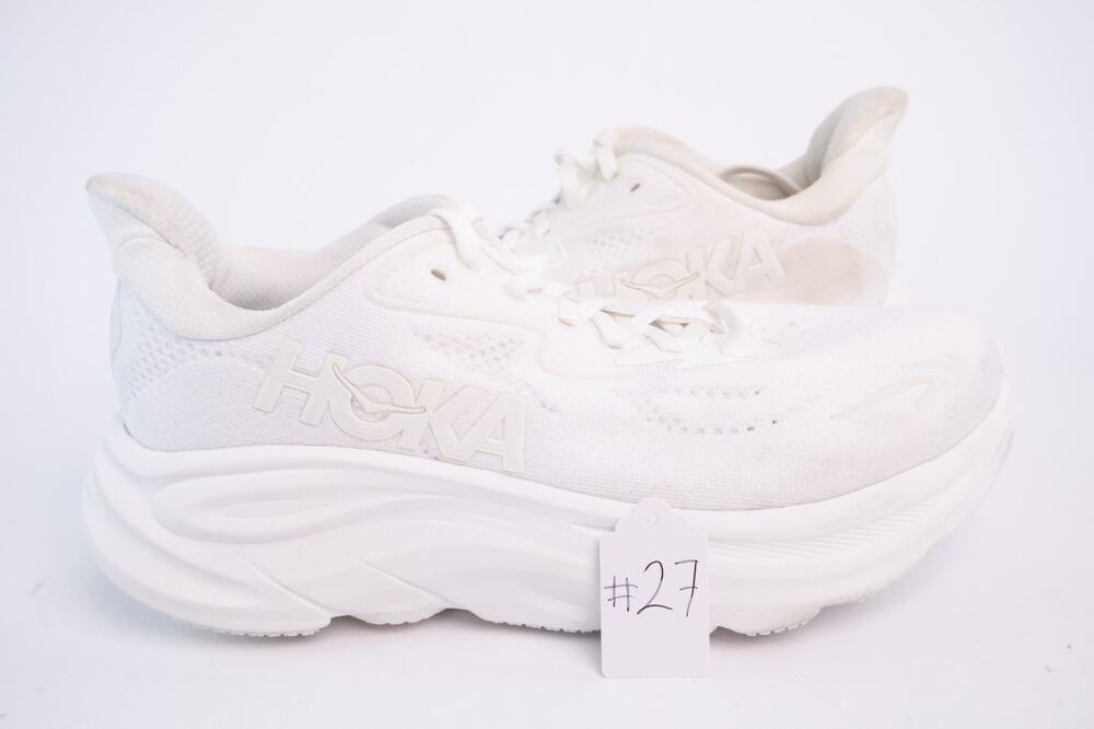 Hoka One One Clifton 10 White Running Shoe's Women's Size 7D Wide 1162050WWH